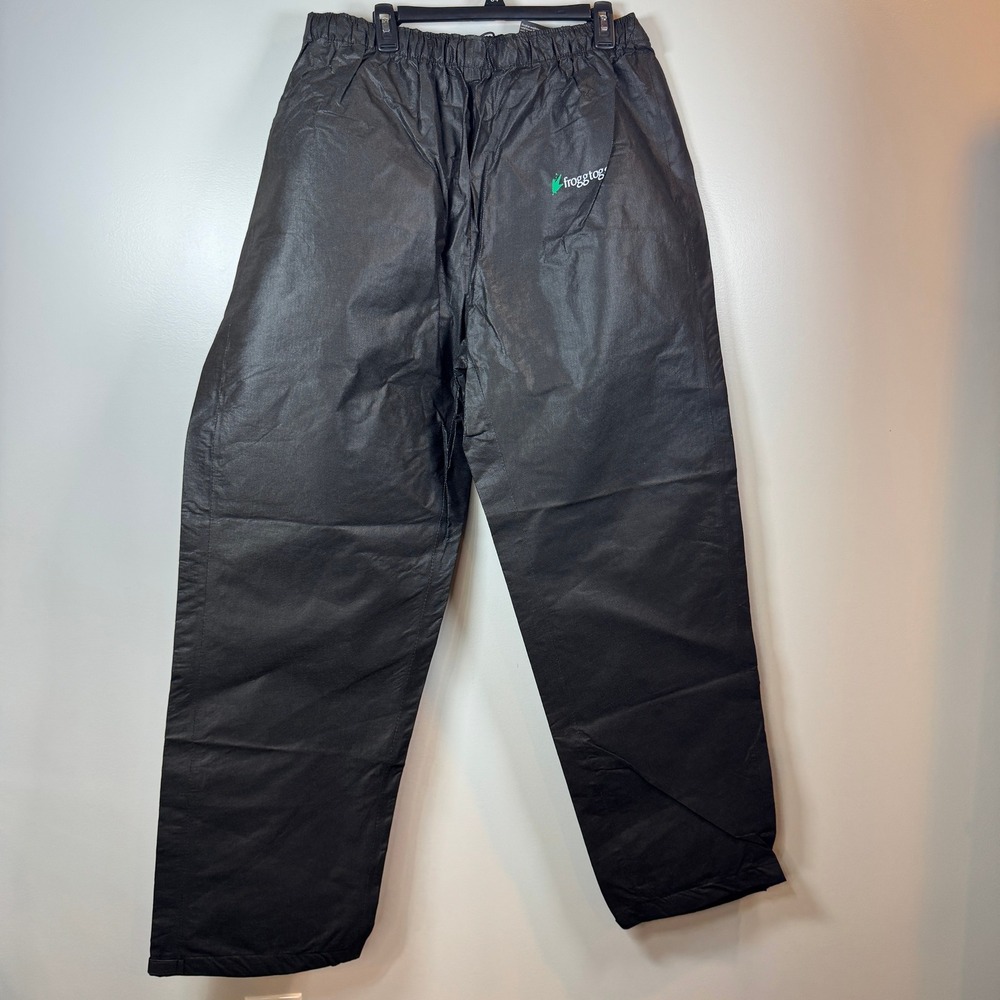 Frogg Toggs Rain Pants Mens‎ XL-L Black Waterproof Polypropylene Outdoor Hiking